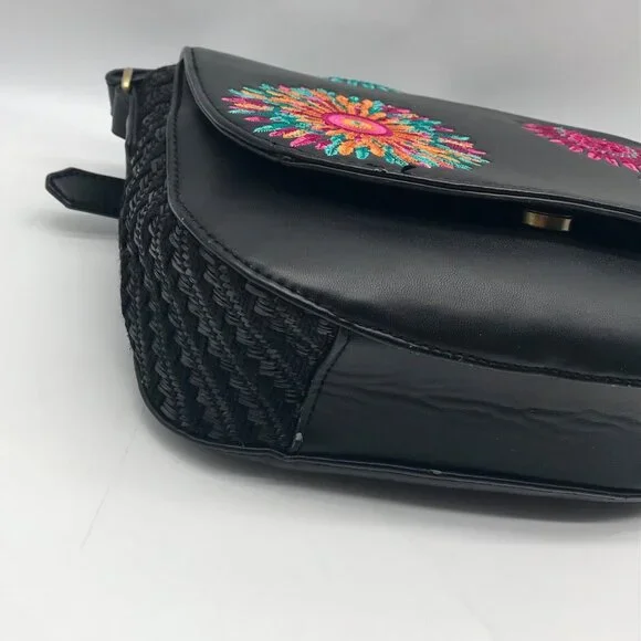 Desigual Black Faux Leather Varsovia Far West Crossbody Bag - Picture 7 of 10